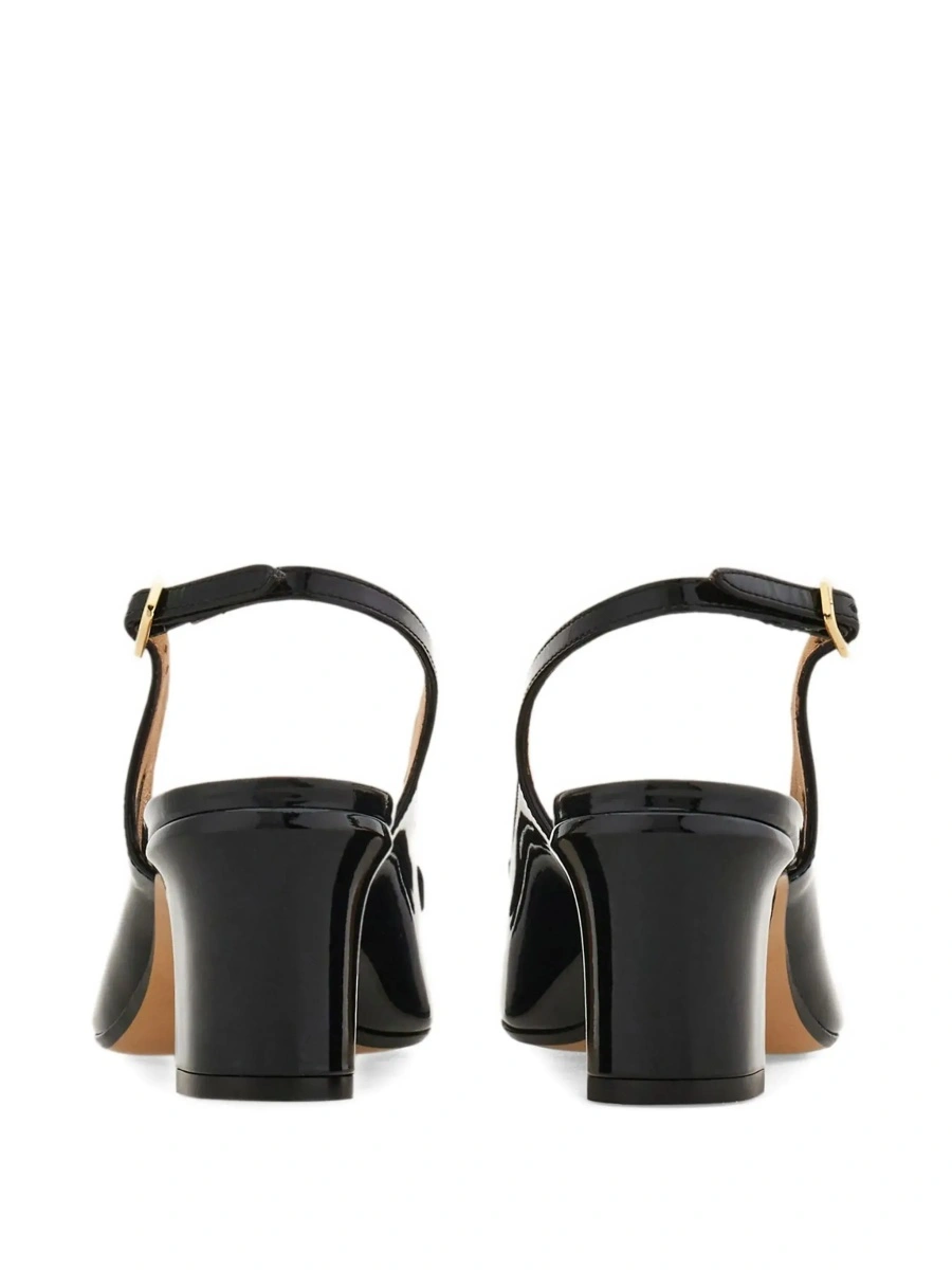 Pantofi cu toc Ferragamo negri din piele 'Vetty' - Img 6