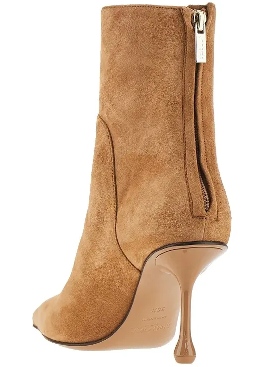 Pantofi cu toc Jimmy Choo maro din piele intoarsa 'Cycas' - Img 3