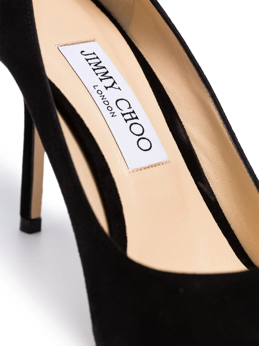 Pantofi cu toc Jimmy Choo negri din piele intoarsa - Img 7