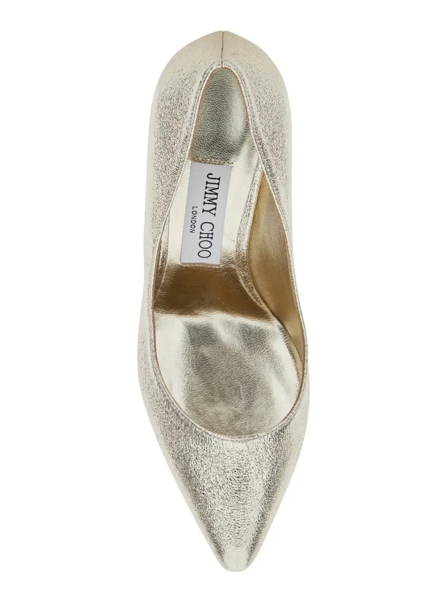 Pantofi cu toc Jimmy Choo 'Romy' gri din material textil - Img 4