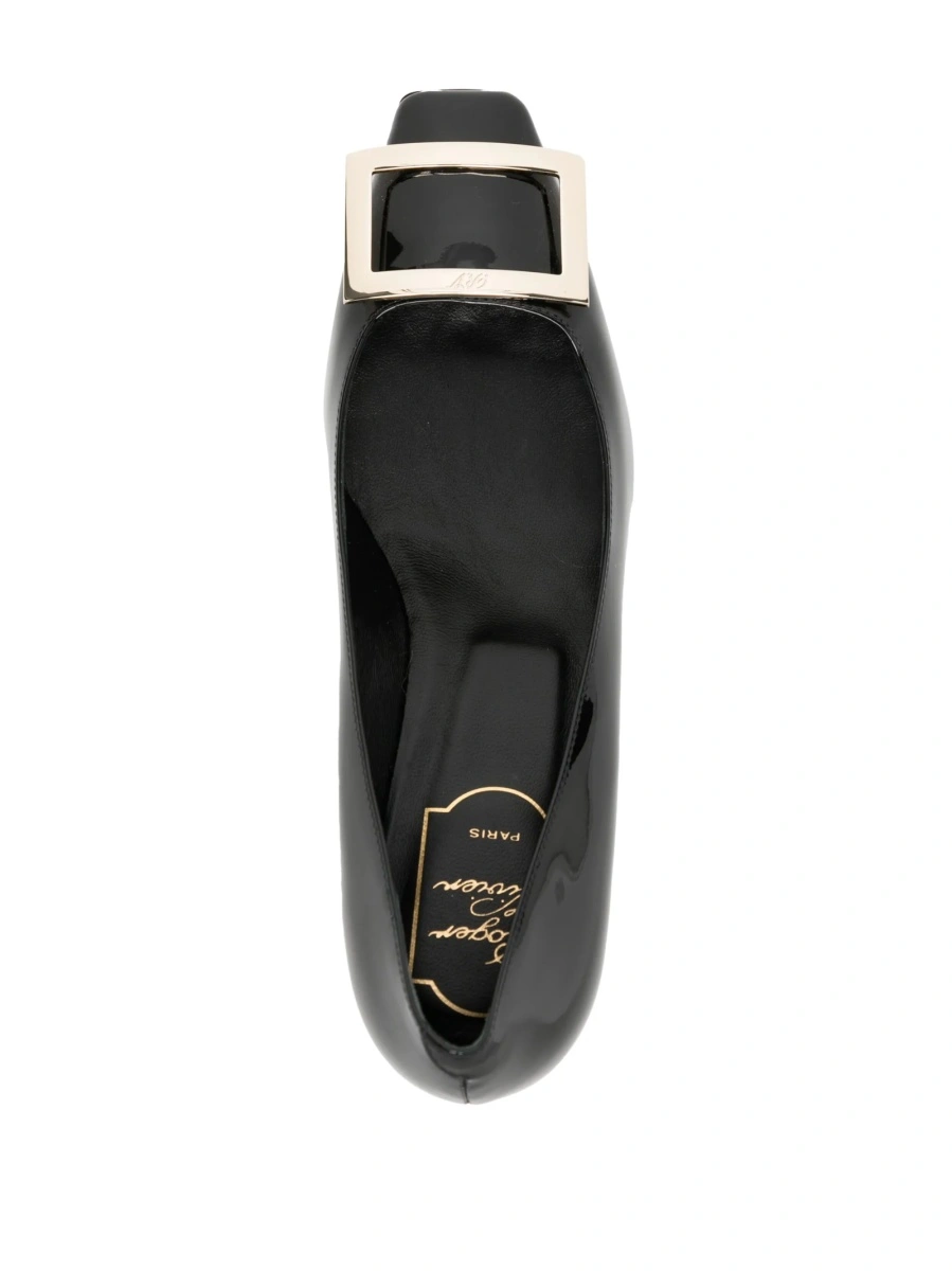 Pantofi cu toc Roger Vivier negri din piele - Img 4