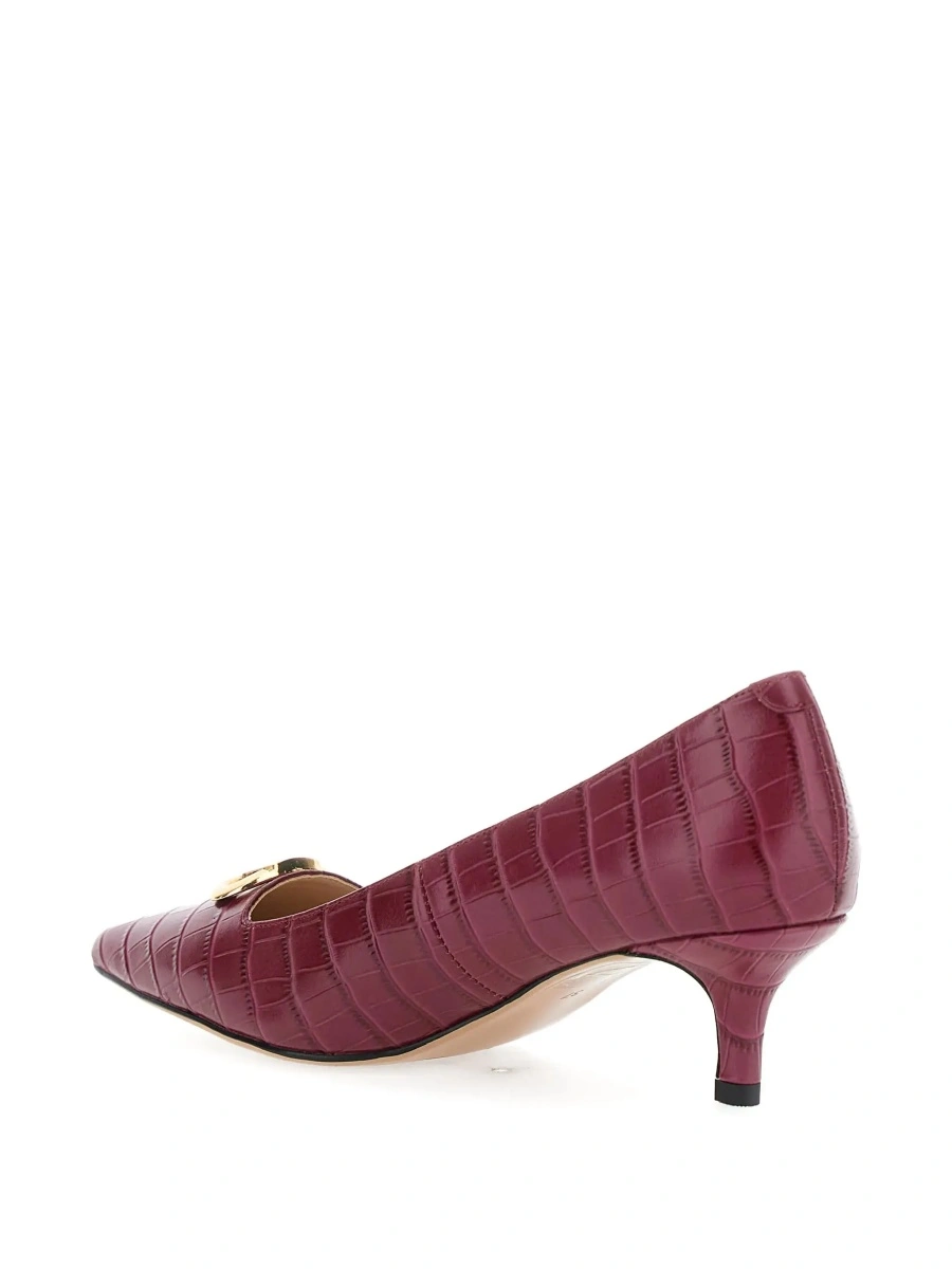 Pantofi cu toc TWINSET rosii din piele - Img 7