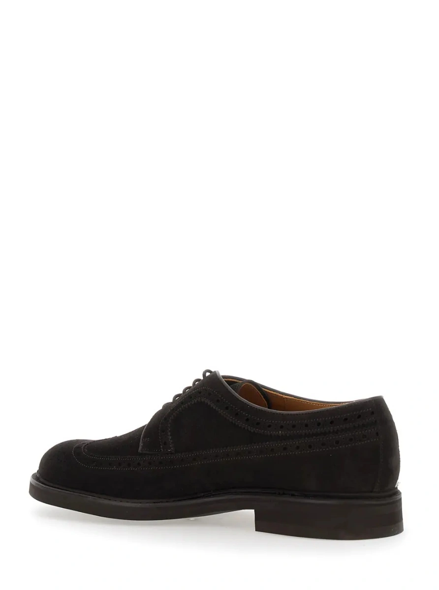 Pantofi eleganti BERWICK maro din piele intoarsa - Img 3