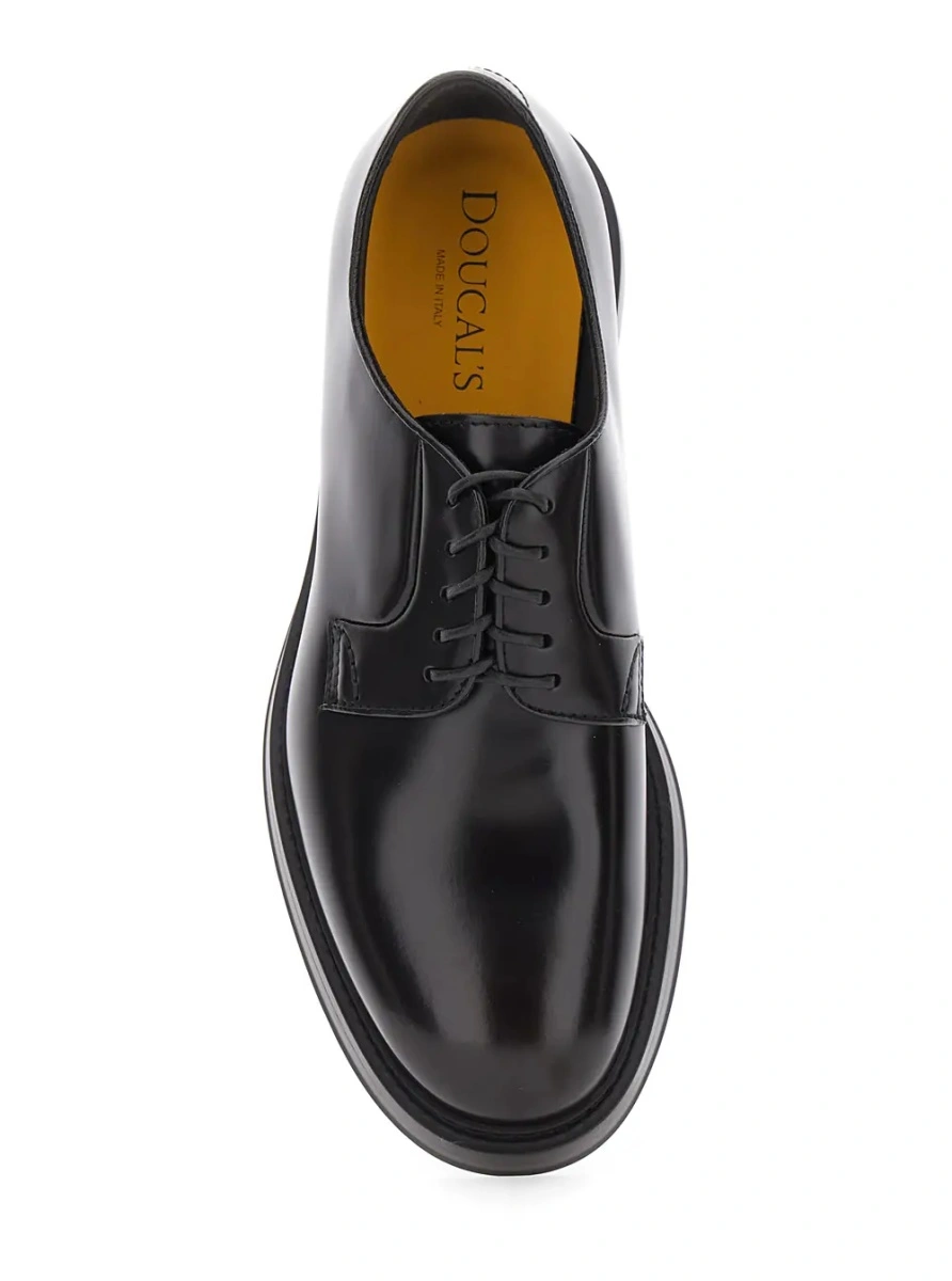 Pantofi eleganti Doucal's negri din piele - Img 4