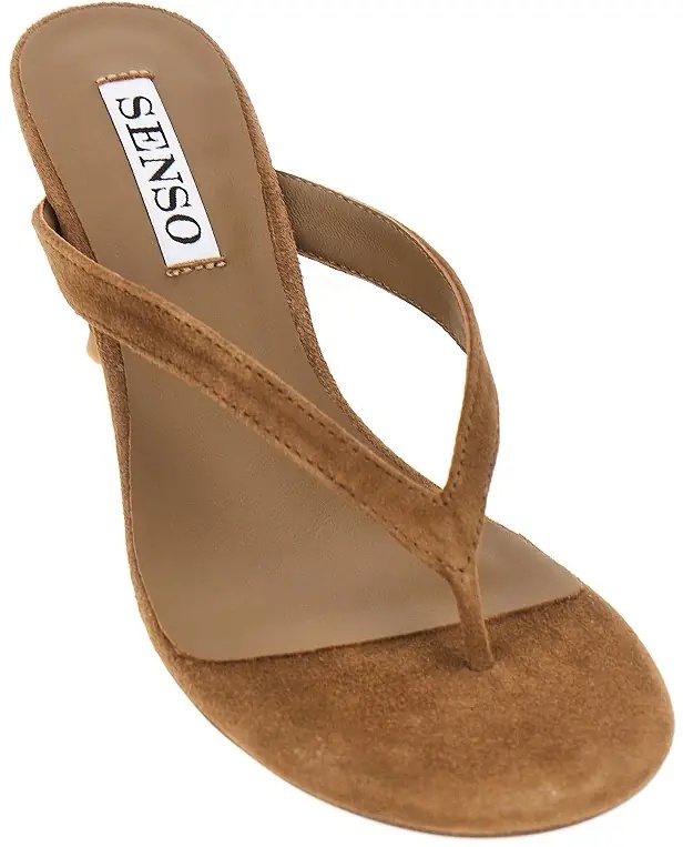 Pantofi 'Farah' suede leather heeled slides - Img 2