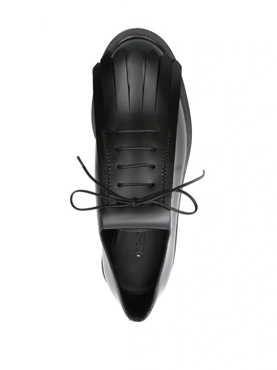 Pantofi Oxford Max Mara negri din piele - Img 4