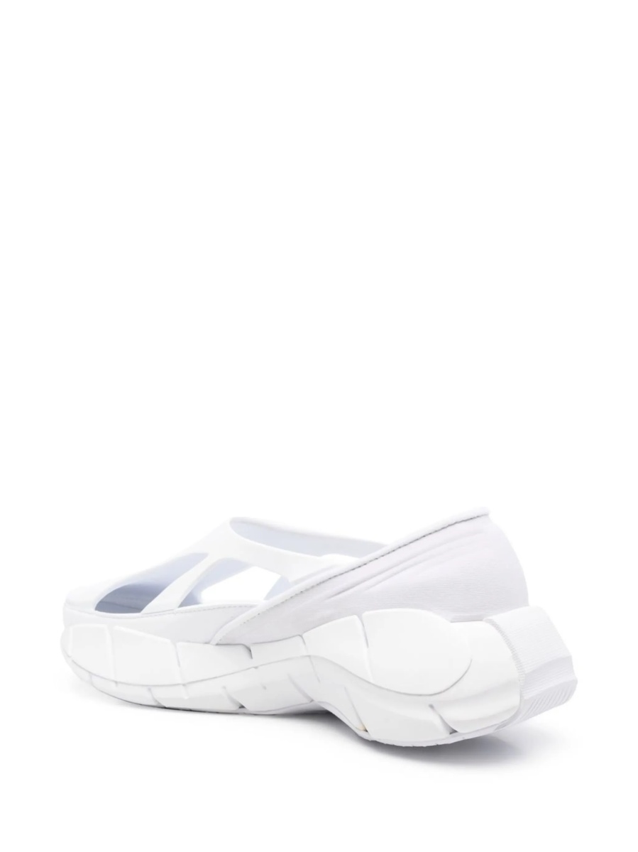 Pantofi slip-on MAISON MARGIELA X REEBOK albi din cauciuc si material textil - Img 3