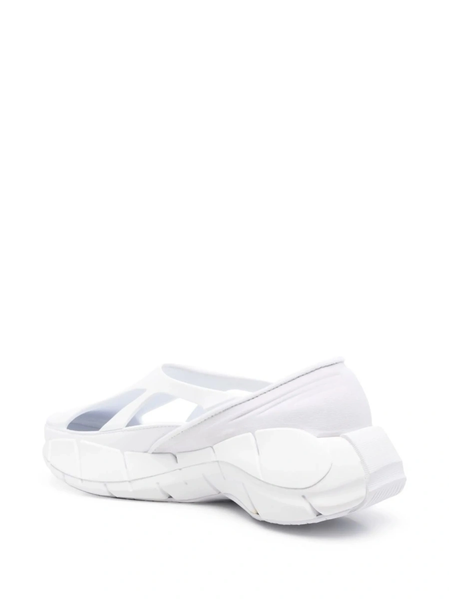 Pantofi slip-on MAISON MARGIELA X REEBOK albi din cauciuc si material textil - Img 3