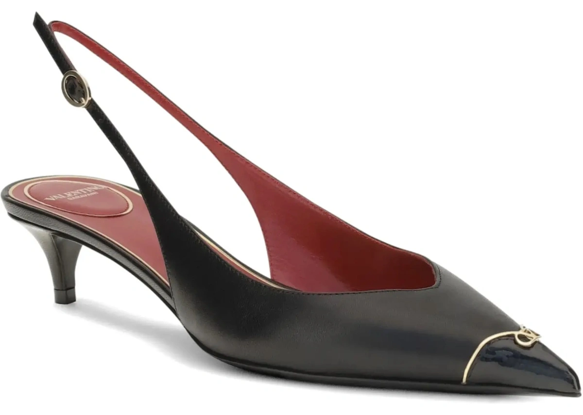Pantofi VLogo Signature kitten-heel slingback Pumps - Img 5