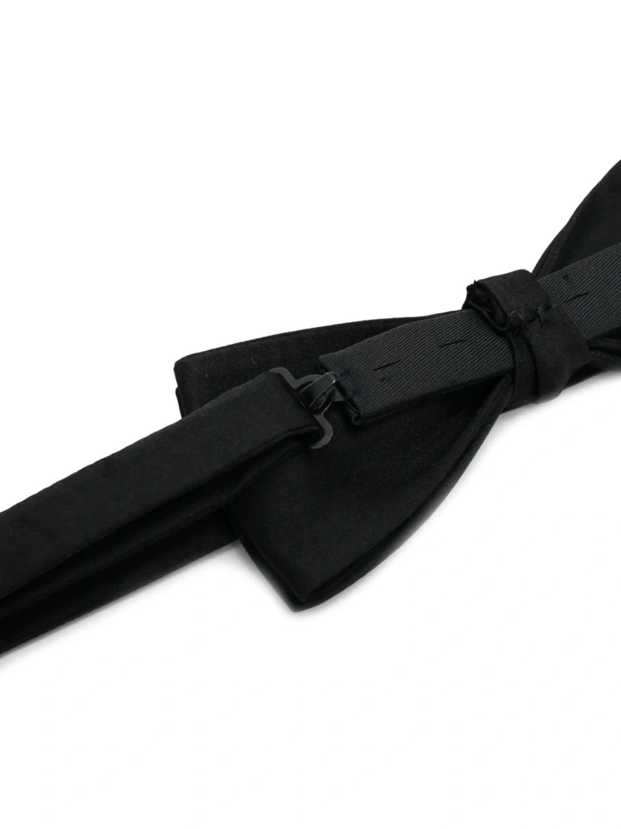 Papion Saint Laurent negru din matase - Img 4