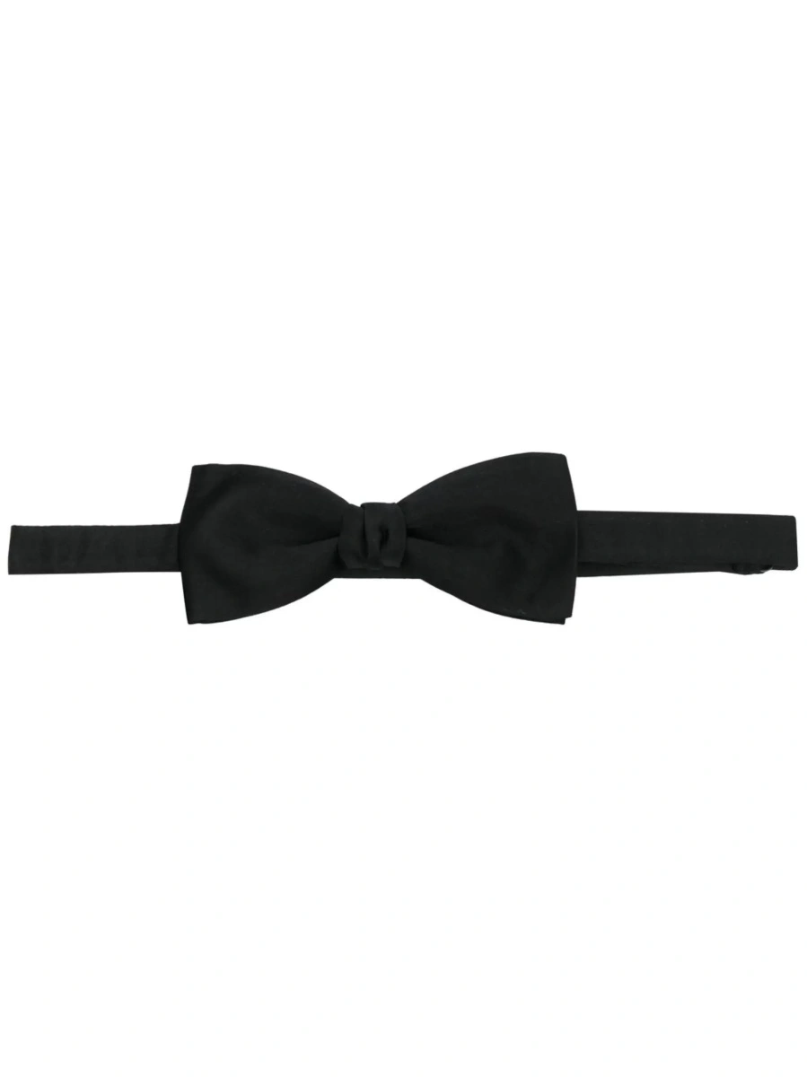 Papion Saint Laurent negru din matase - Img 5