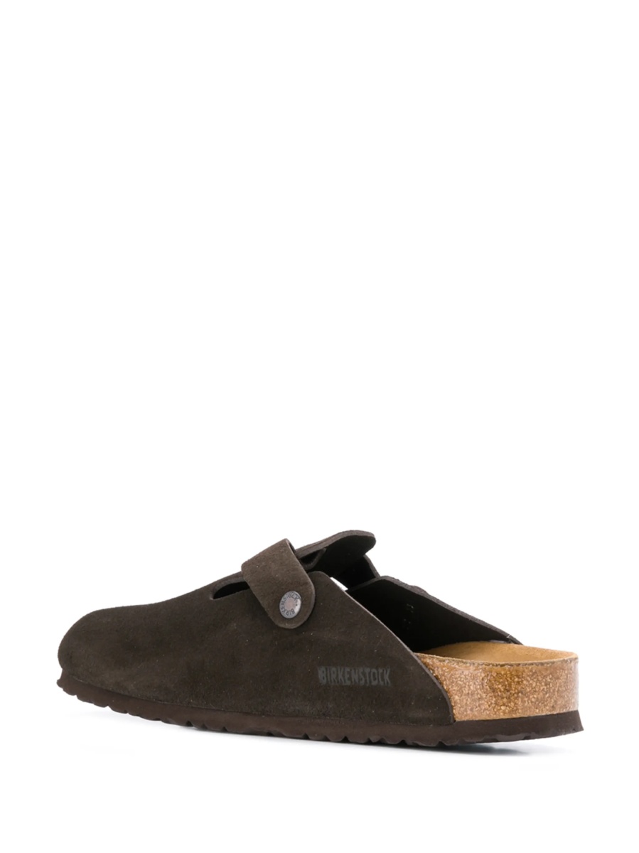 Papuci Birkenstock maro din piele intoarsa - Img 3