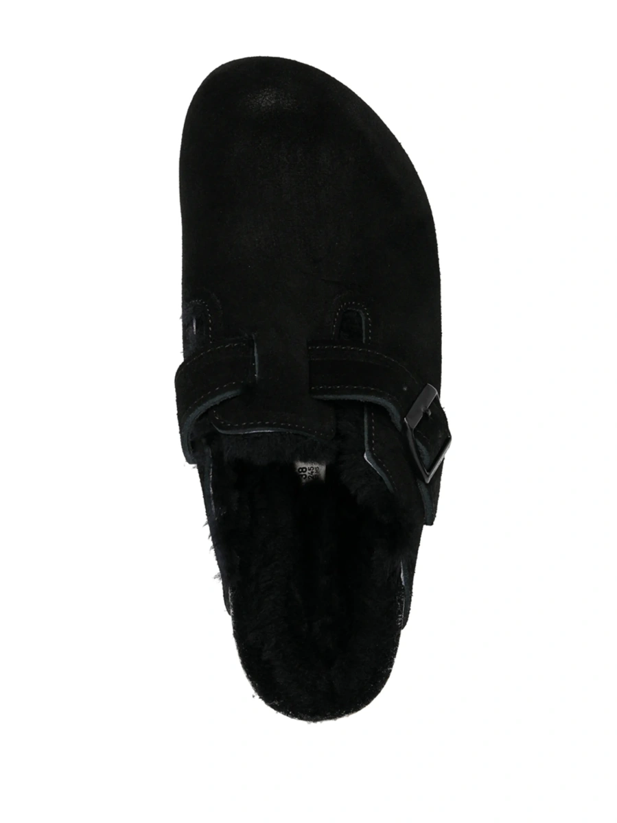 Papuci Birkenstock negri din piele intoarsa - Img 4