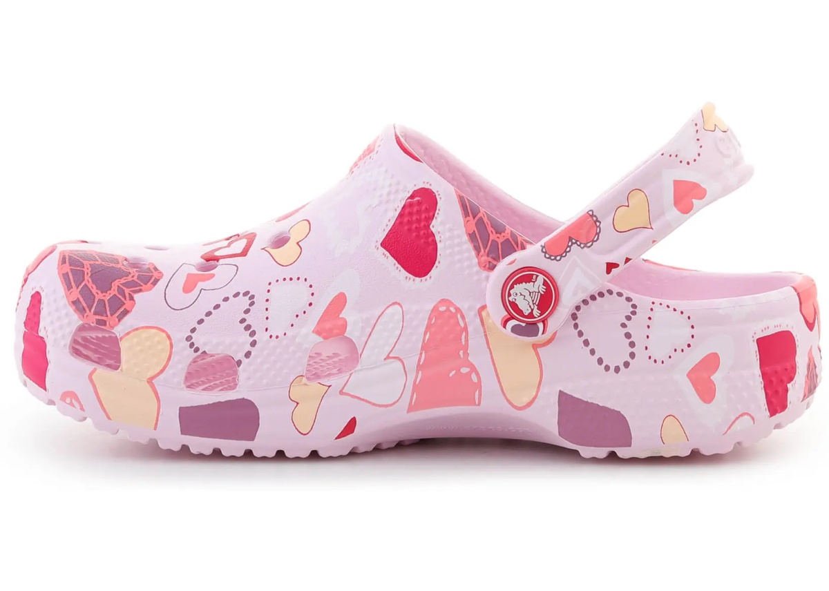 Papuci CLASSIC VDAY CLOG KIDS PINK MILK/HEARTS - Img 4