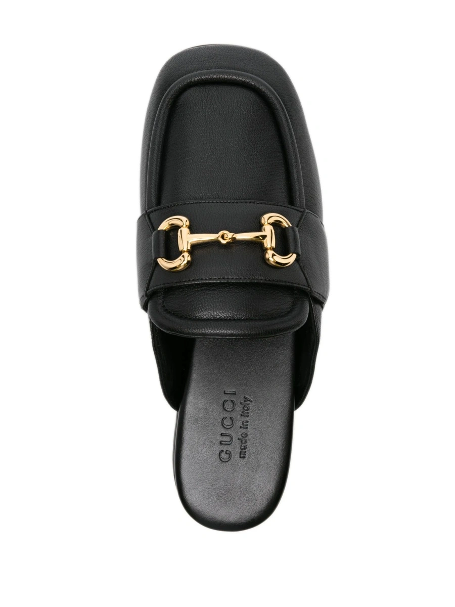Papuci Gucci Horsebit negri din piele - Img 4