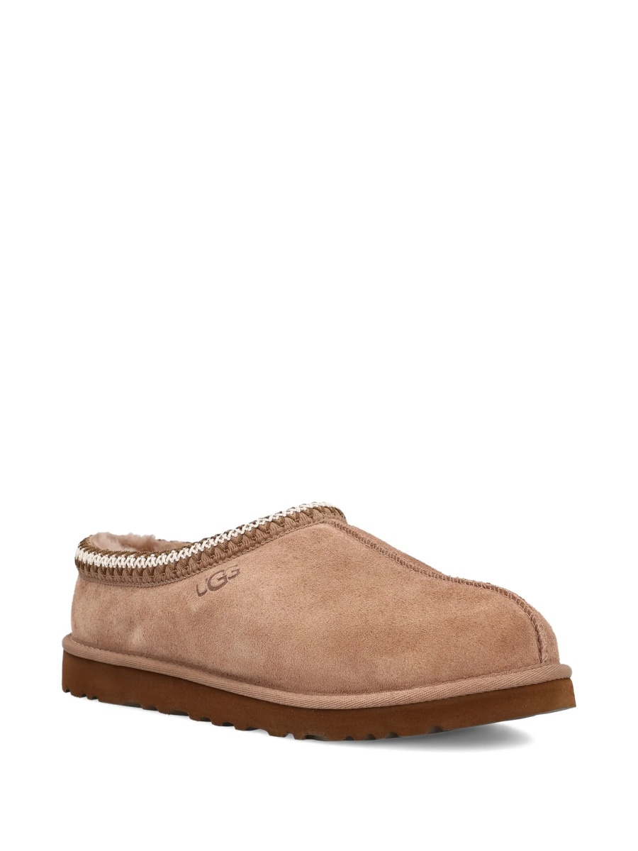 Papuci UGG neutri din material textil si piele intoarsa - Img 2