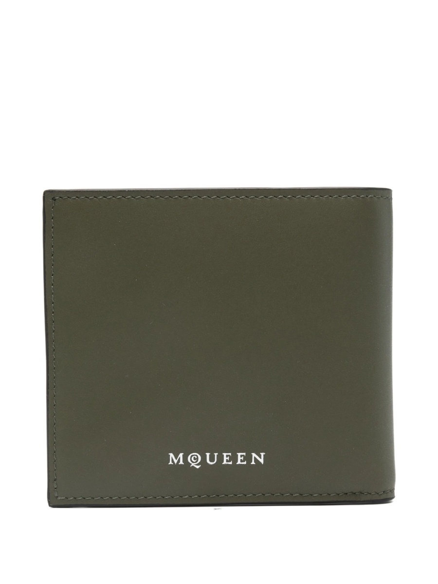 Portofel Alexander McQueen verde din piele - Img 2