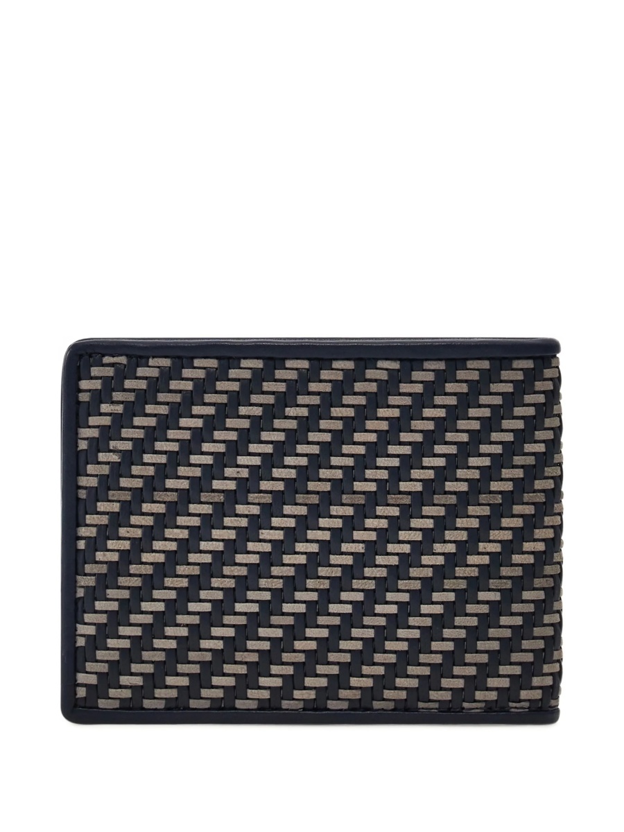 Portofel Ferragamo albastru din piele intoarsa si piele - Img 3