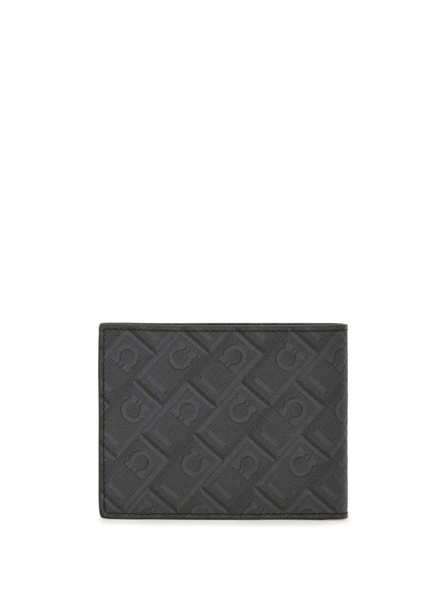 Portofel Ferragamo negru din material textil - Img 2