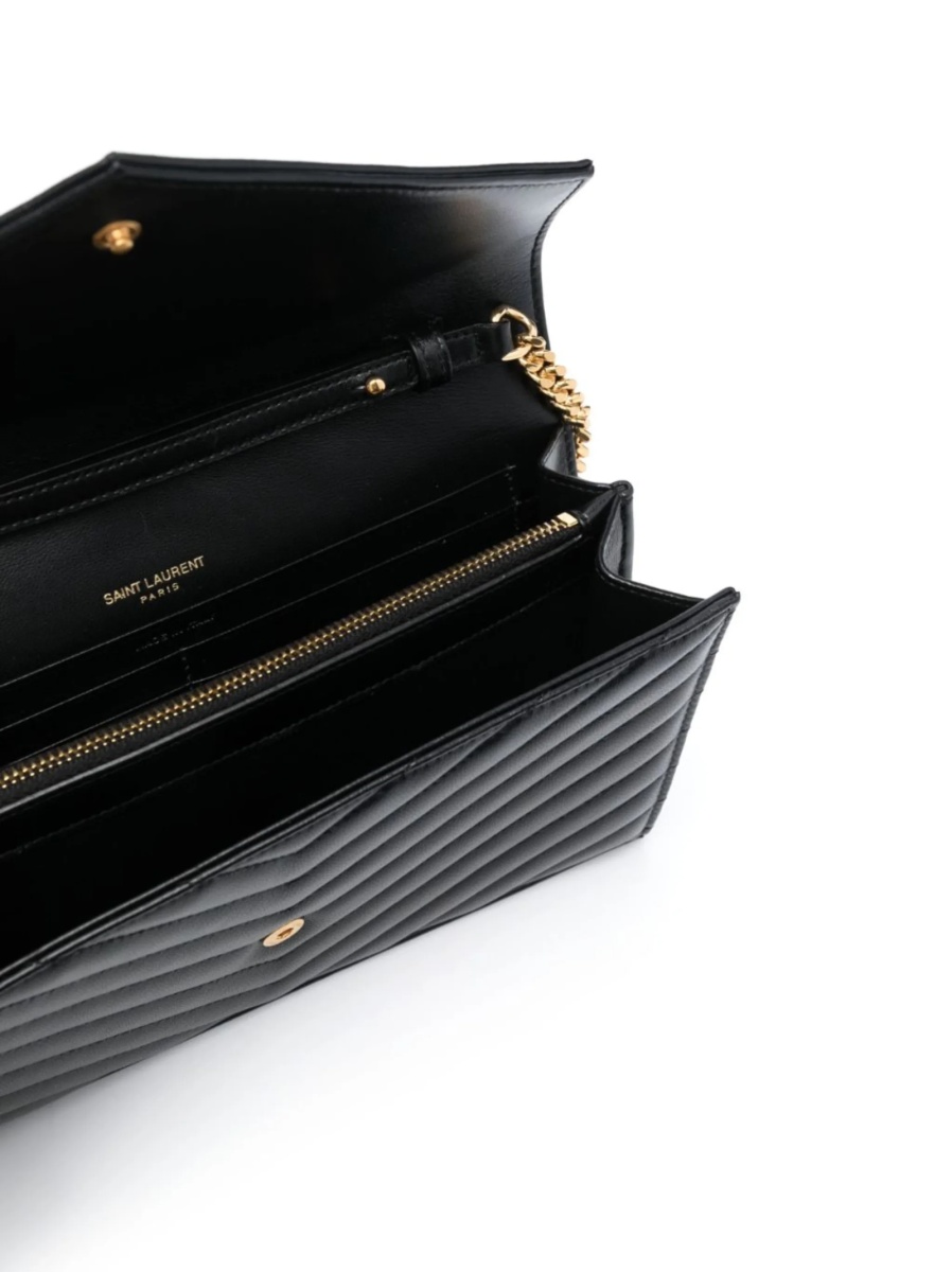Portofel Saint Laurent Envelope negru din piele - Img 5