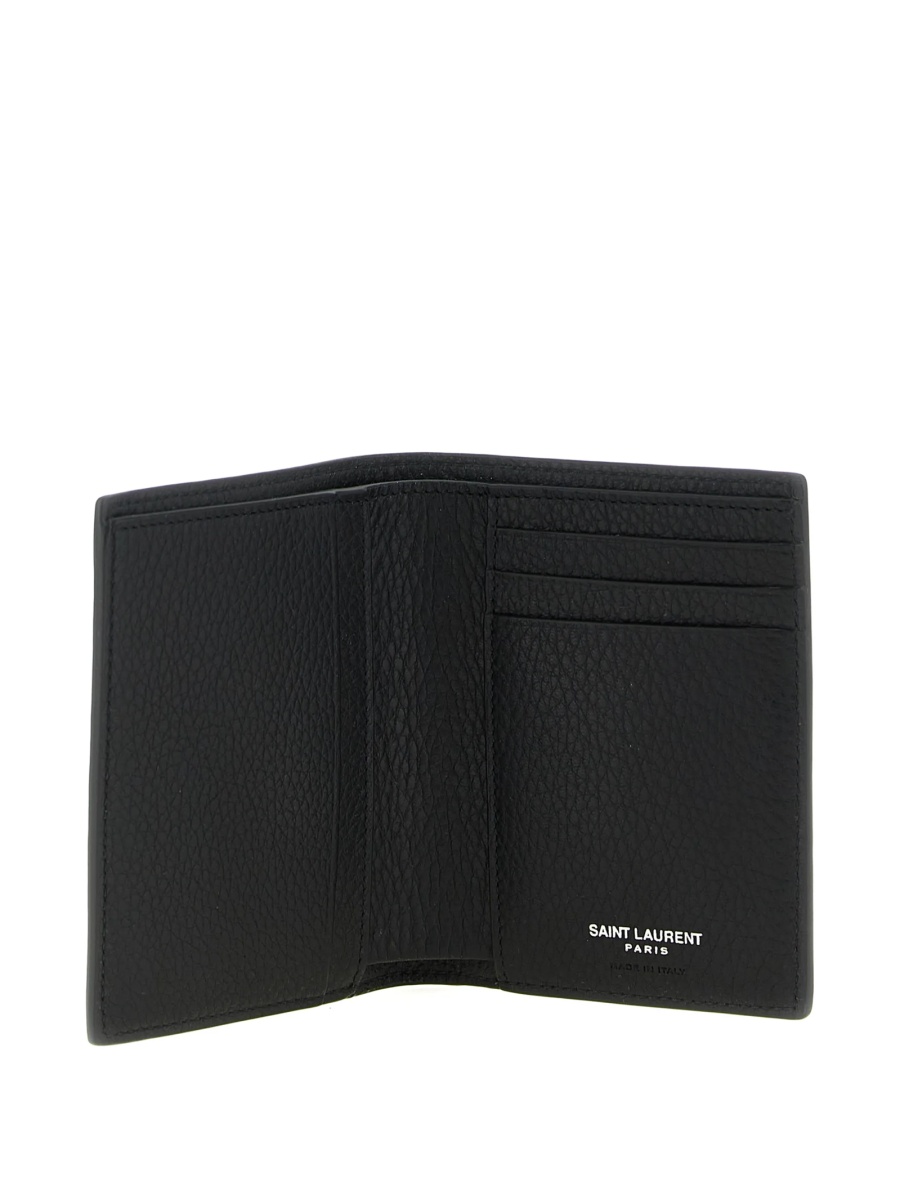 Portofel Saint Laurent negru din piele - Img 3