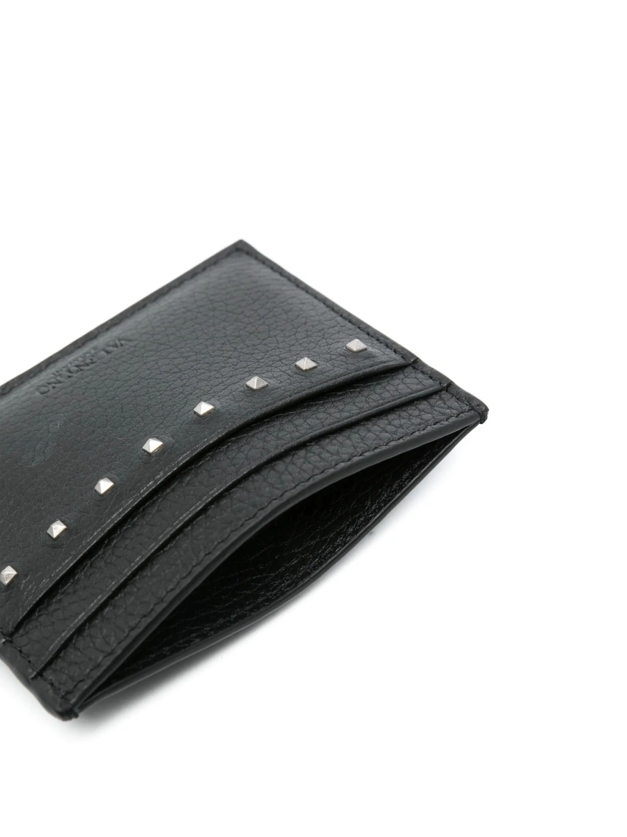 Portofel Valentino Garavani Rockstud negru din piele - Img 3