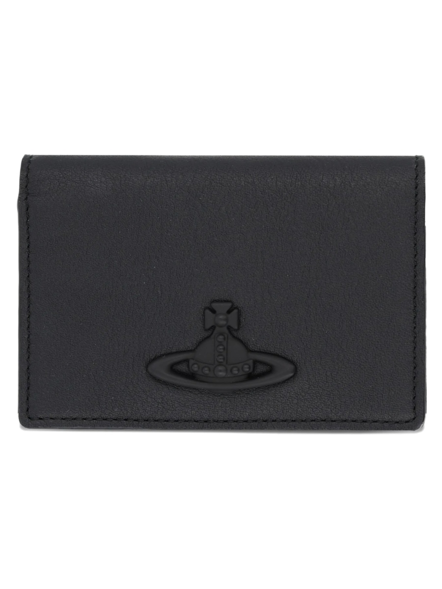 Portofel Vivienne Westwood negru din piele - Img 2
