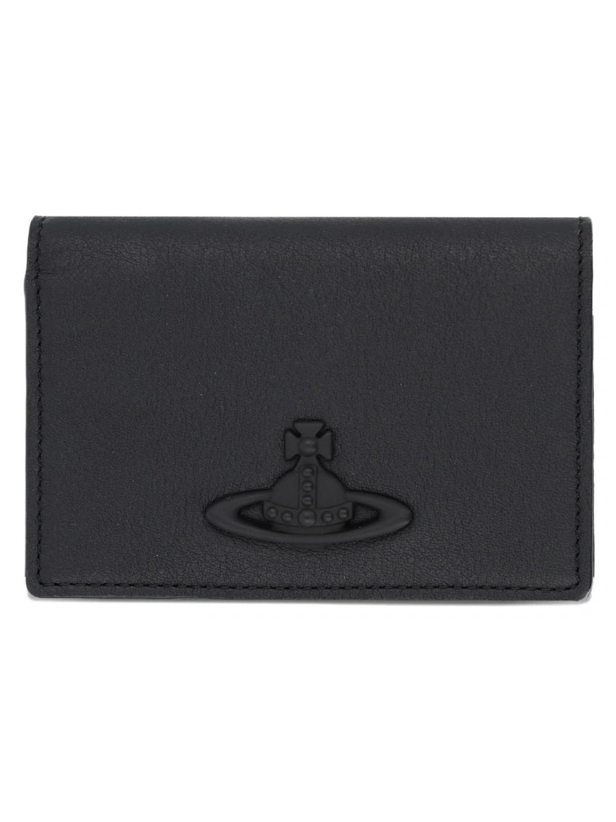 Portofel Vivienne Westwood negru din piele - Img 2