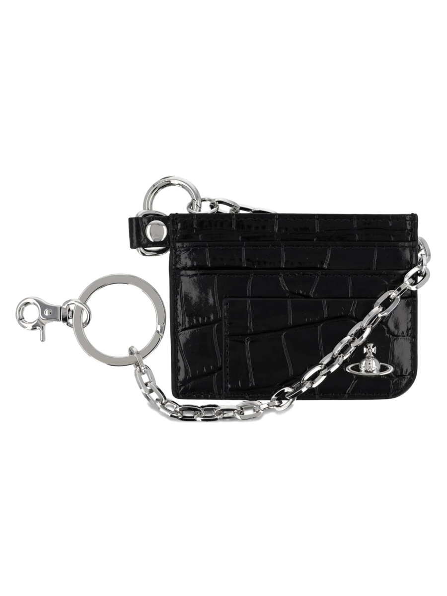 Portofel Vivienne Westwood negru din piele - Img 2