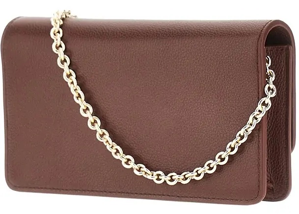 Portofele Grained leather clutch with chain - Img 2