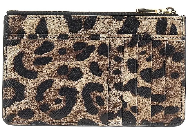 Portofele Leopard-print leather cardholder pouch - Img 2