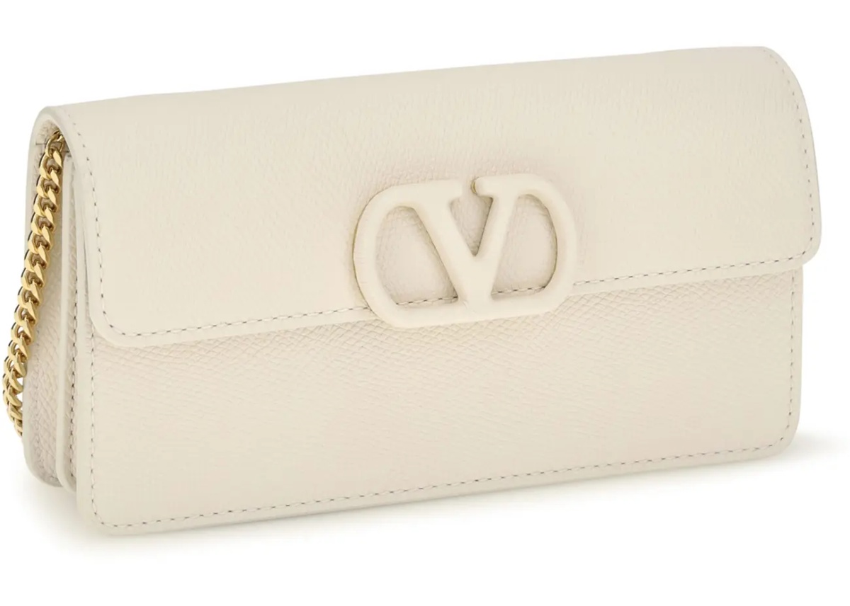 Portofele VLogo signature grainy calfskin chain Wallet - Img 2