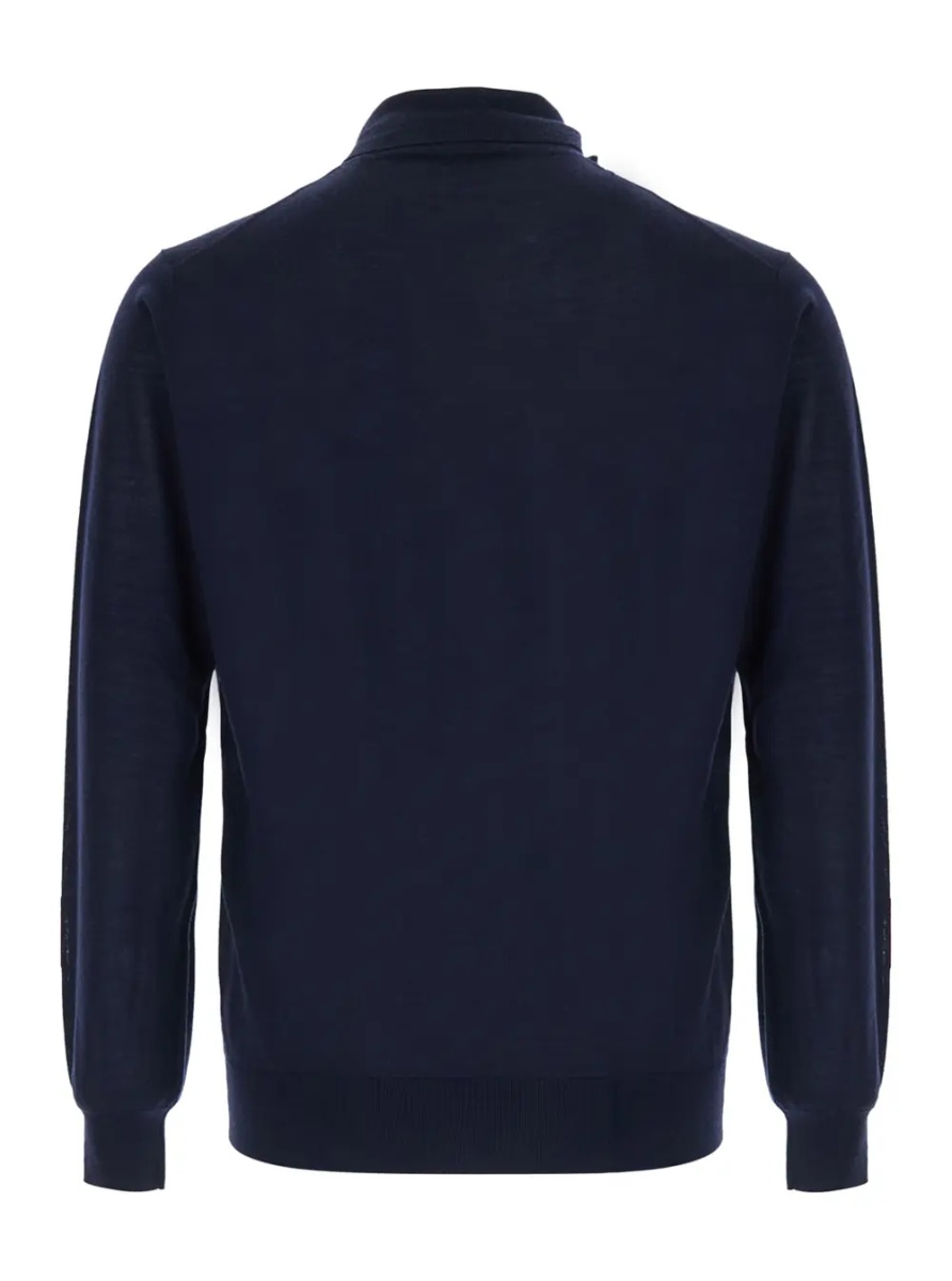 Pulover Blue Turtleneck Sweater in Wool for Men - Img 2