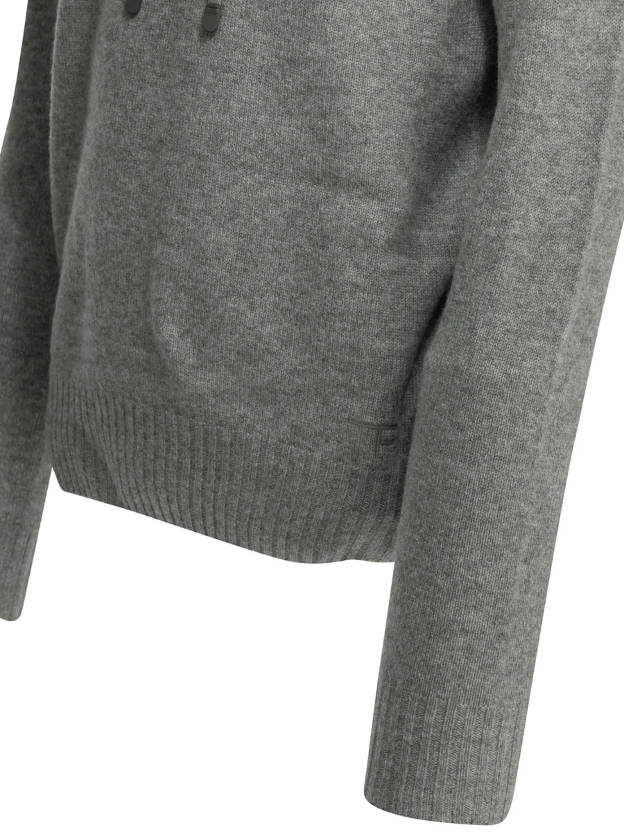 Pulover Cashmere hooded sweater - Img 4