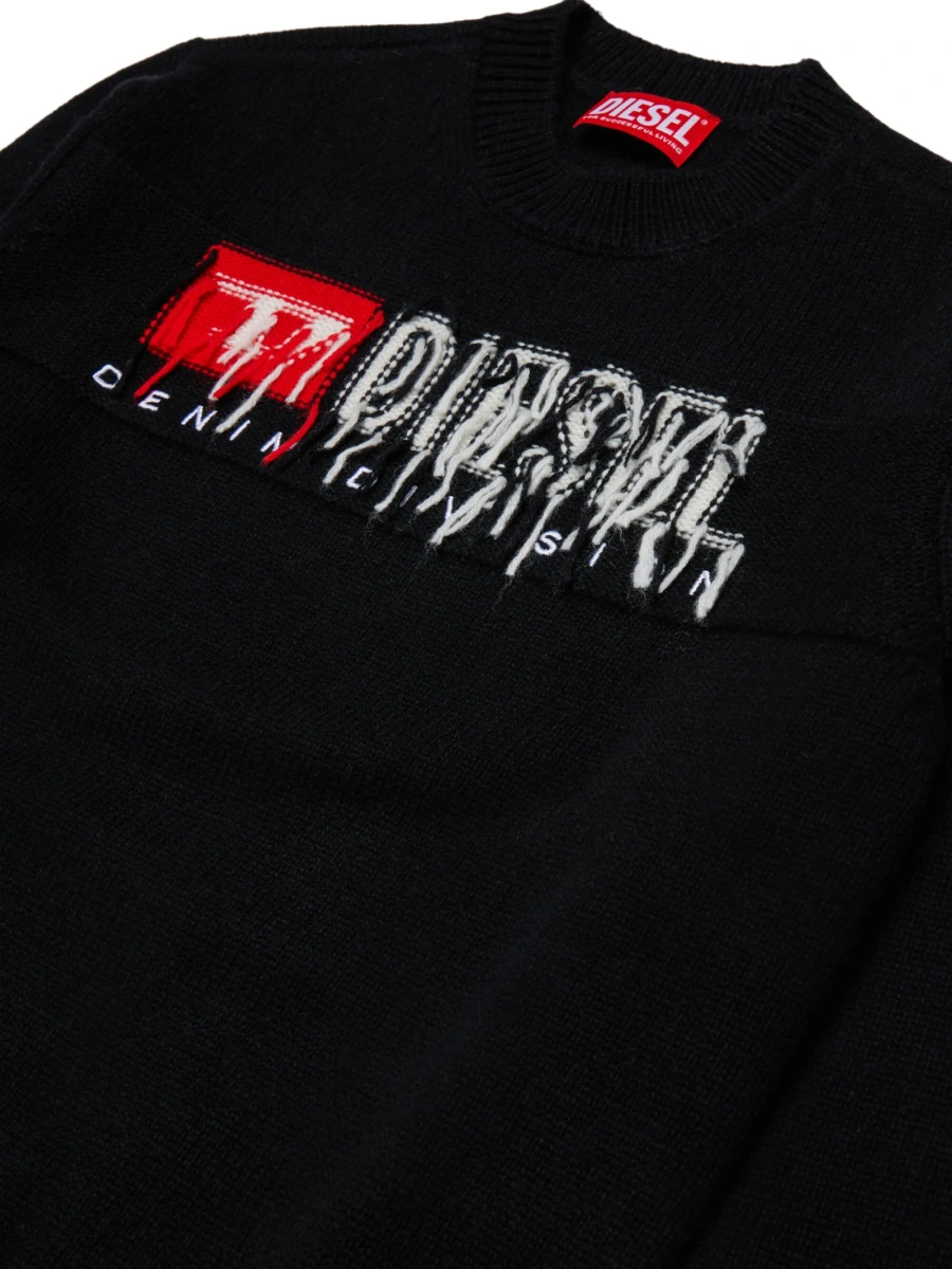 Pulover Diesel negru din casmir si vascoza - Img 3