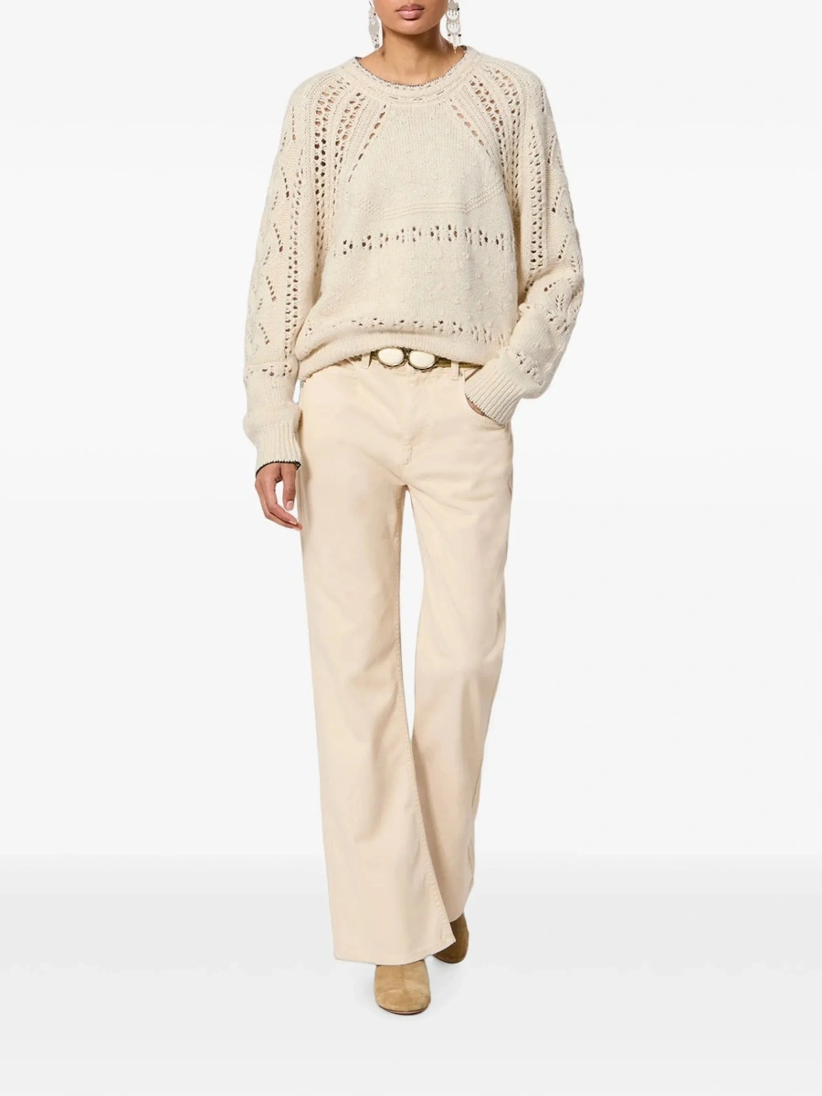 Pulover Isabel Marant alb din lana 'Luce' - Img 4