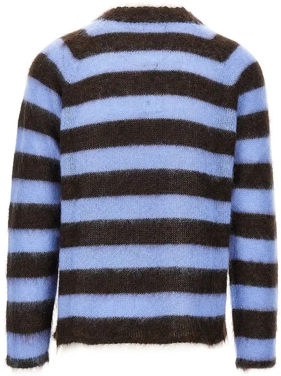 Pulover Kniited sweater with striped motif - Img 3