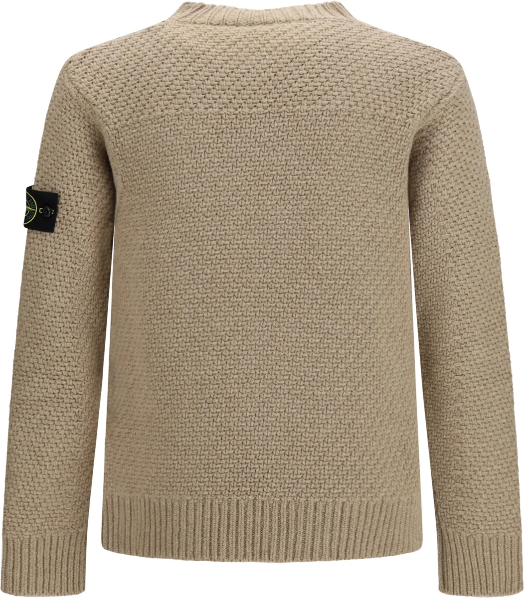 Pulover Loose crewneck Sweater with ribbed trims - Img 2