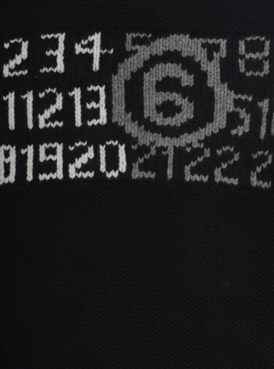 Pulover M61048MM08VMM6K62UM6900 is a sweater with a crew neck and long sleeves in black wool and nylon for boy - Img 3