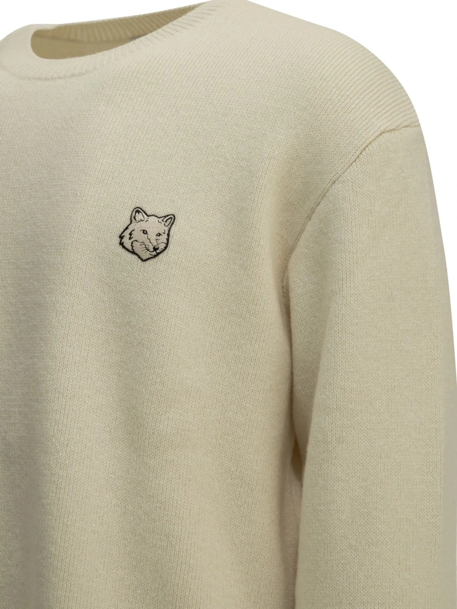 Pulover MAISON KITSUNÉ "Fox Head Milano" Crew-Neck Sweater - Img 4