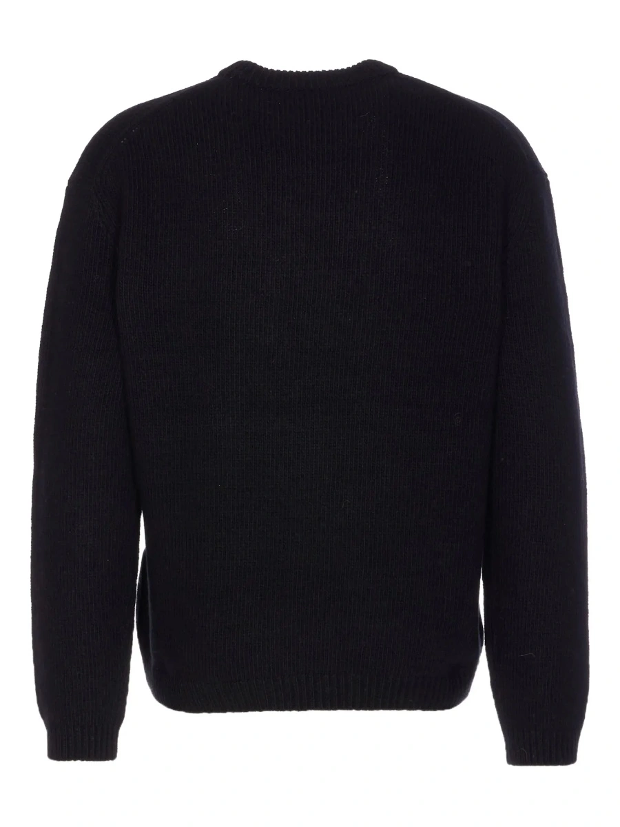 Pulover MAISON KITSUNÉ negru din lana - Img 4