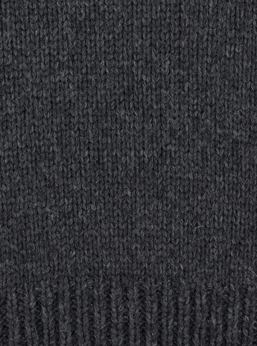 Pulover 'Pato' Grey Sweater with round neck and ribbed edges in cashmere for women - Img 3