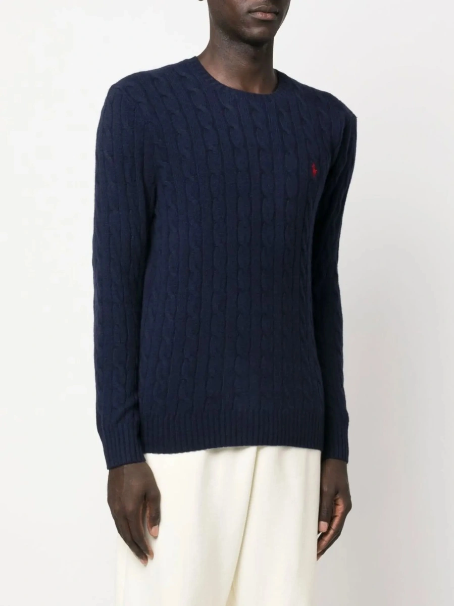 Pulover Ralph Lauren albastru din lana si casmir - Img 5