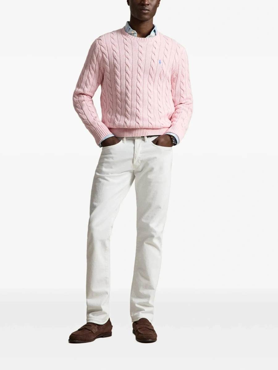 Pulover Ralph Lauren roz din bumbac - Img 4