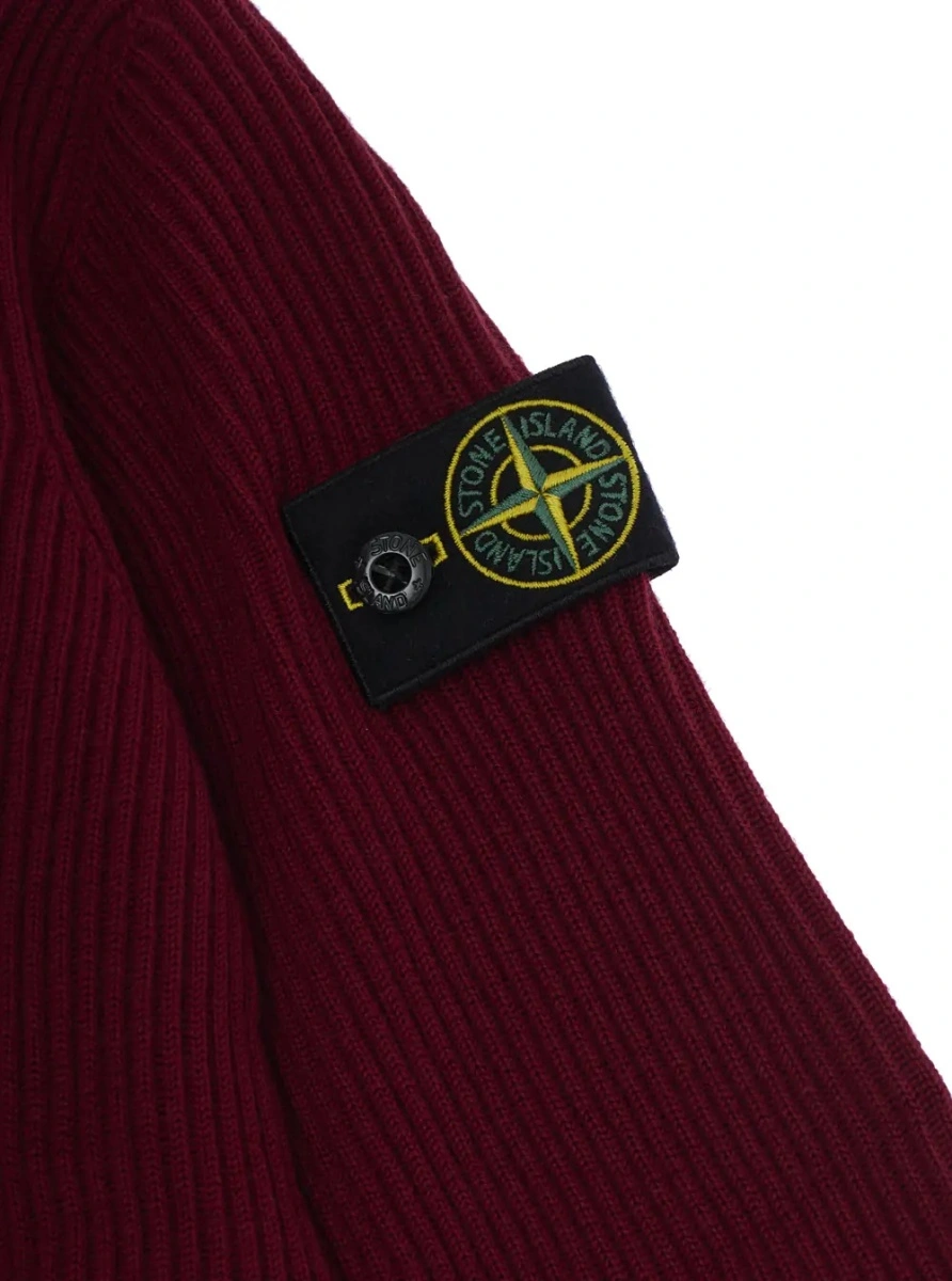 Pulover Stone Island rosu din lana - Img 3