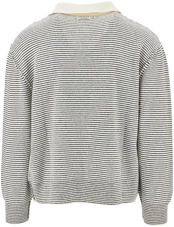 Pulover Striped wool sweater with collar - Img 3