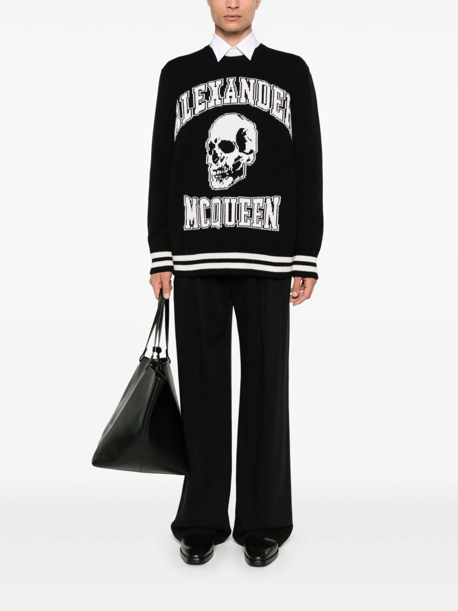 Pulover tricotat Alexander McQueen negru - Img 2