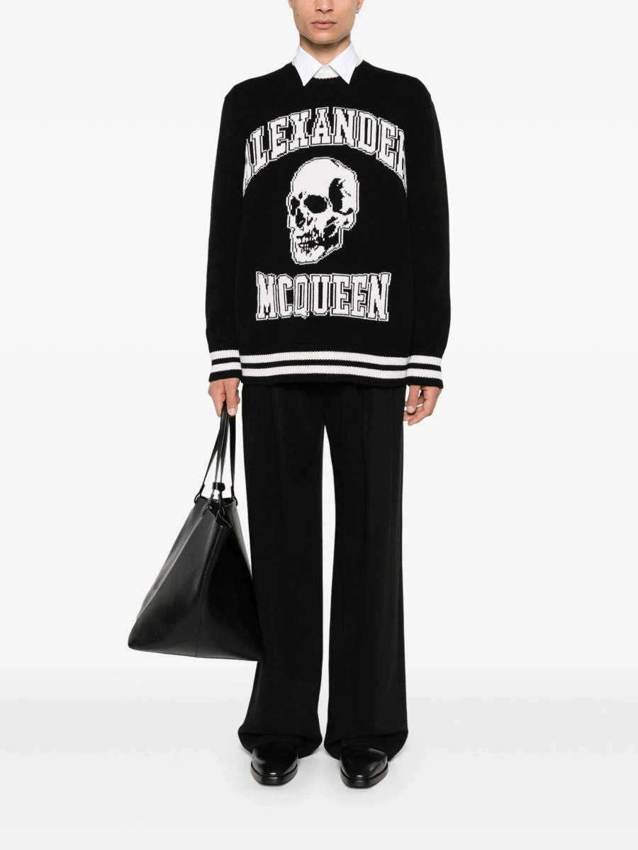 Pulover tricotat Alexander McQueen negru - Img 2