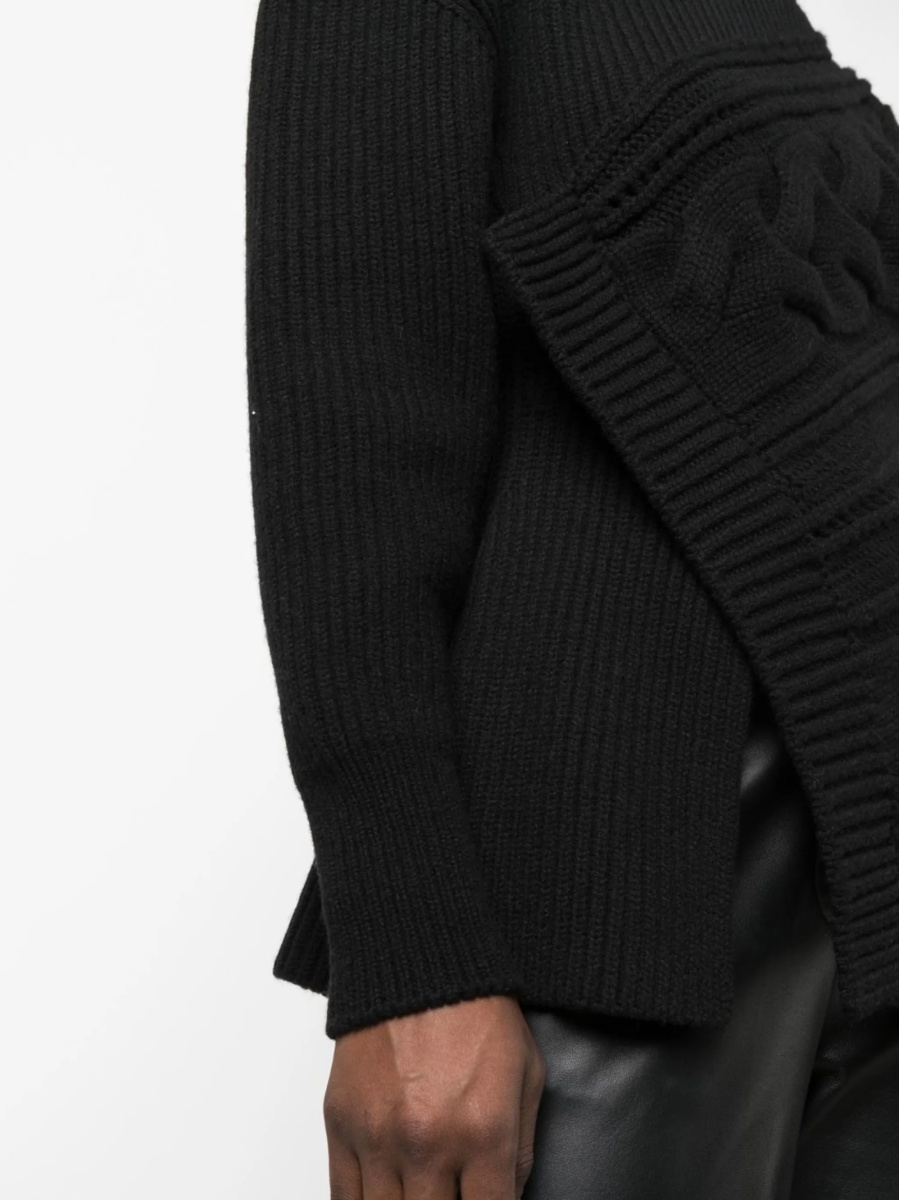 Pulover tricotat Alexander McQueen negru - Img 5