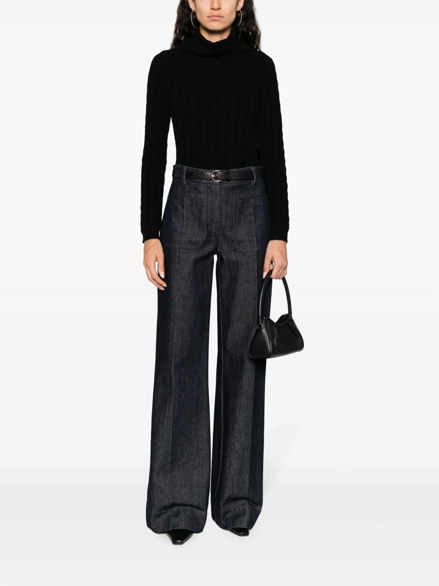 Pulover tricotat Allude negru - Img 2